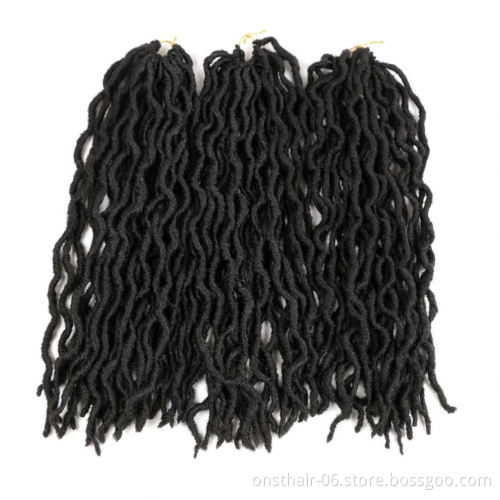 MYZYR Goddess Nu Locs Soft Crochet Hair Braids  18Inch Faux Locs Curly Synthetic Hair Pre Loop Crochet Braiding